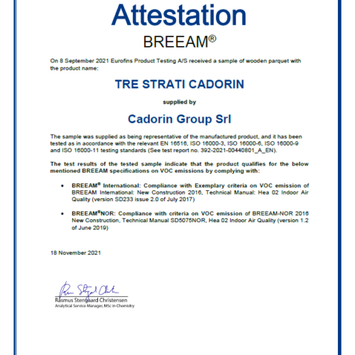 BREEAM-3STR tre strati voc